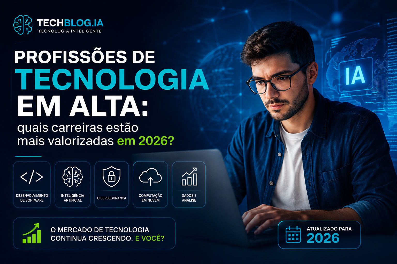 Profissões de tecnologia em alta e carreiras valorizadas em 2026